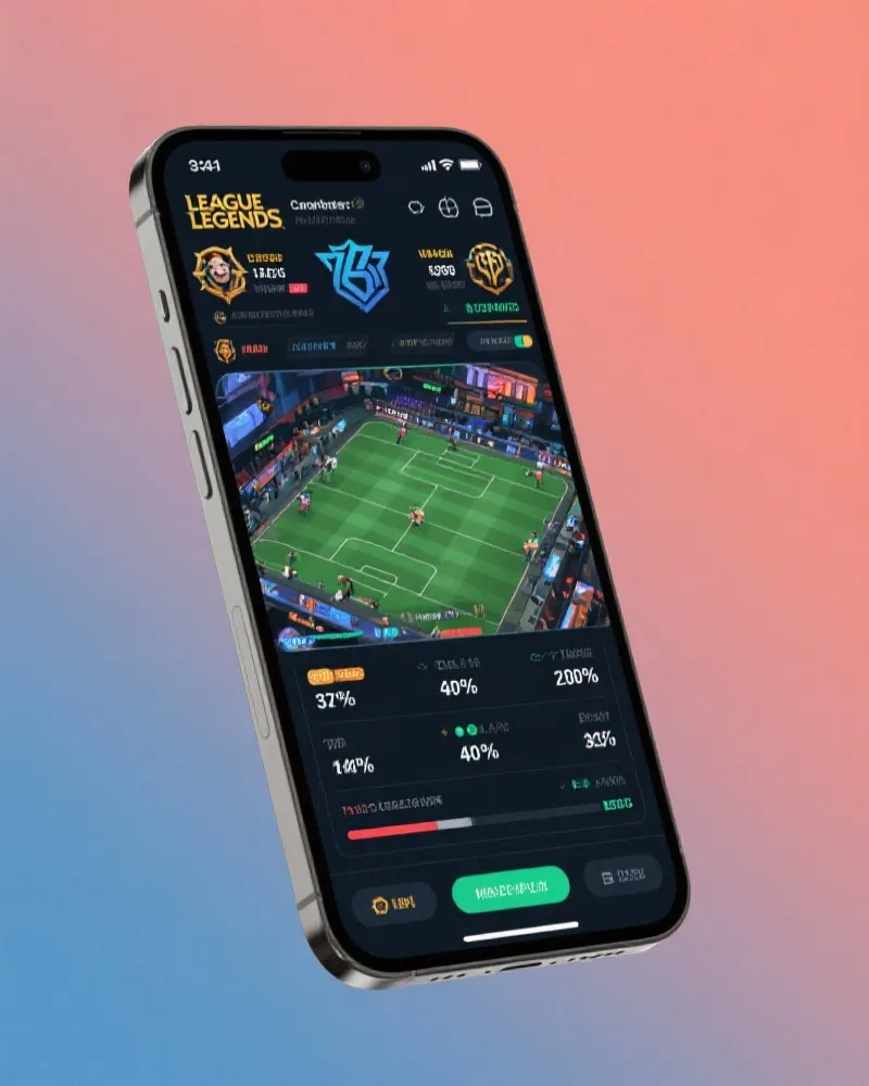 英雄联盟赛事APP界面展示